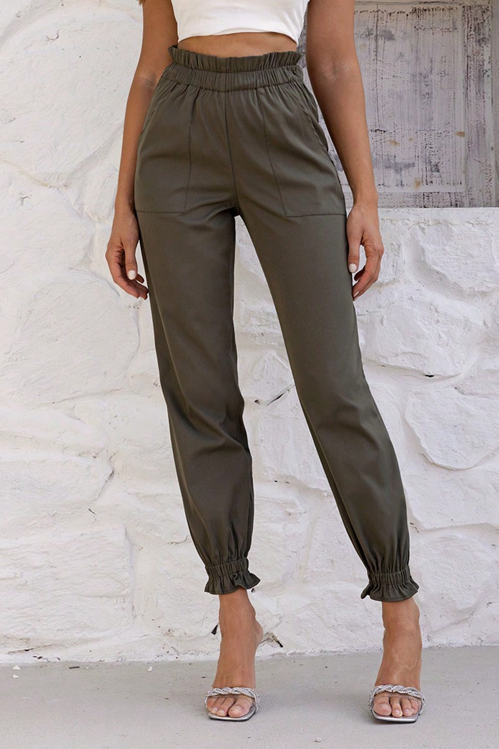 Paperbag Waist Pants with Pockets