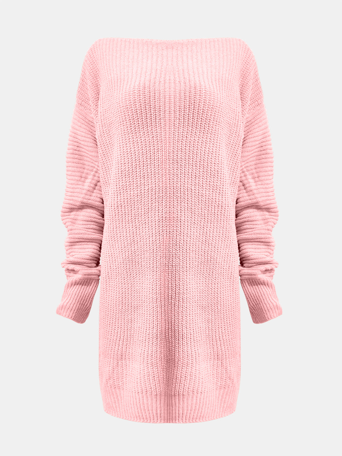 One Shoulder Lantern Sleeve Sweater Dress