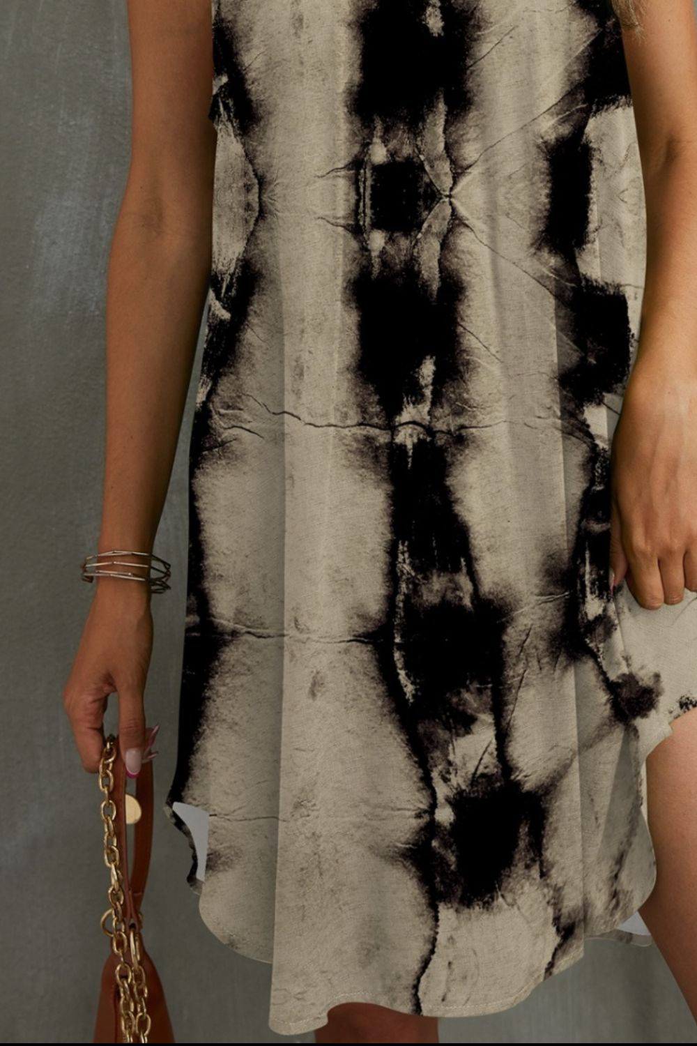 Tie-Dye Grecian Neck Dress