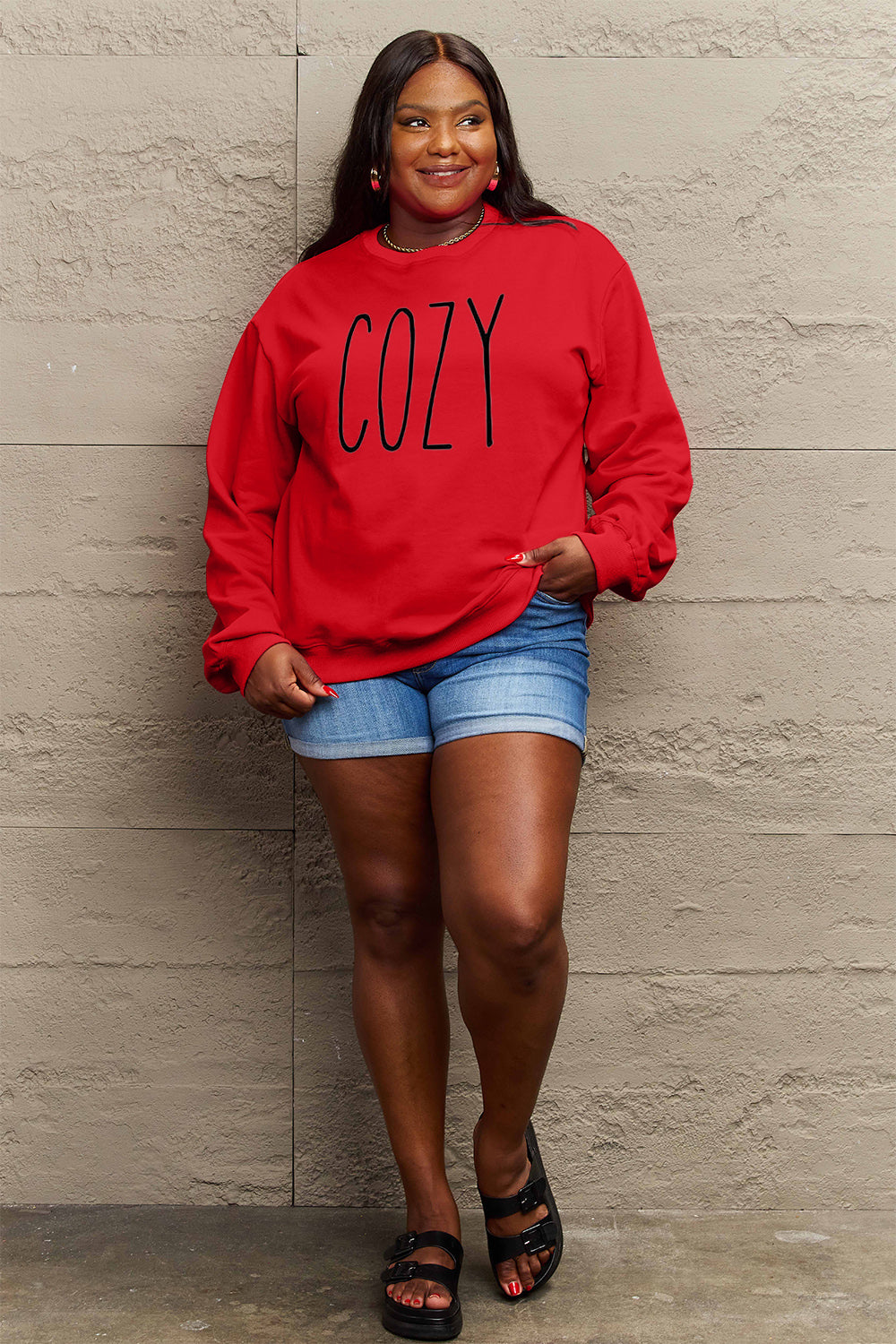 Simply Love Full Size COZY Graphic Sweatshirt